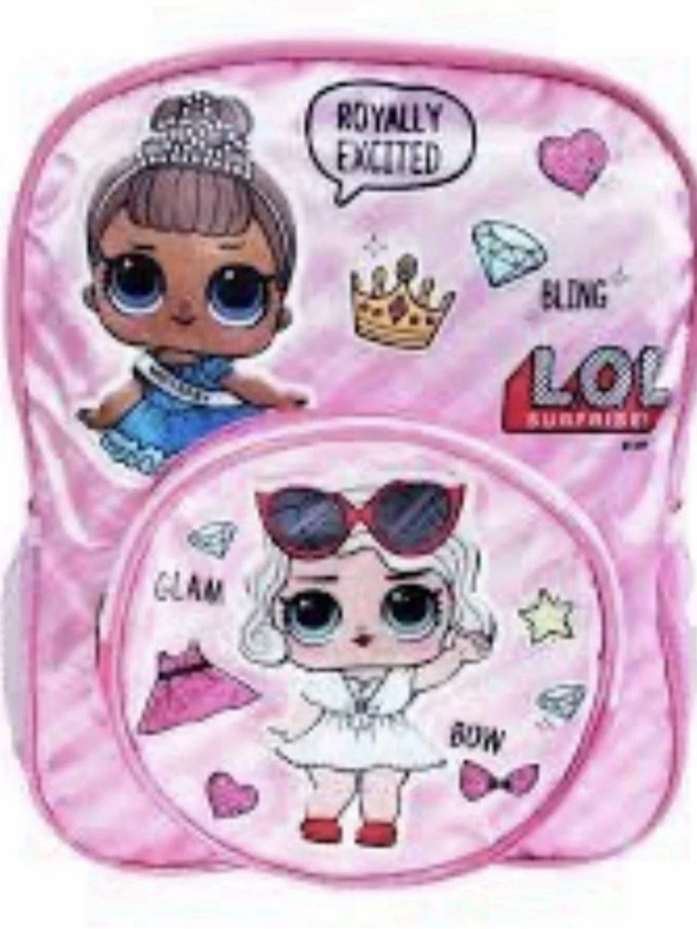 L.O.L. Surprise! Pink Character Print Kids Backpack